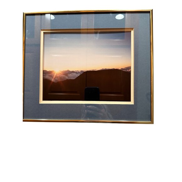 Framed Nautical Y2K Photography Prints With Gold-Toned Metal Frames & Blue Matte - Picture 9 of 16